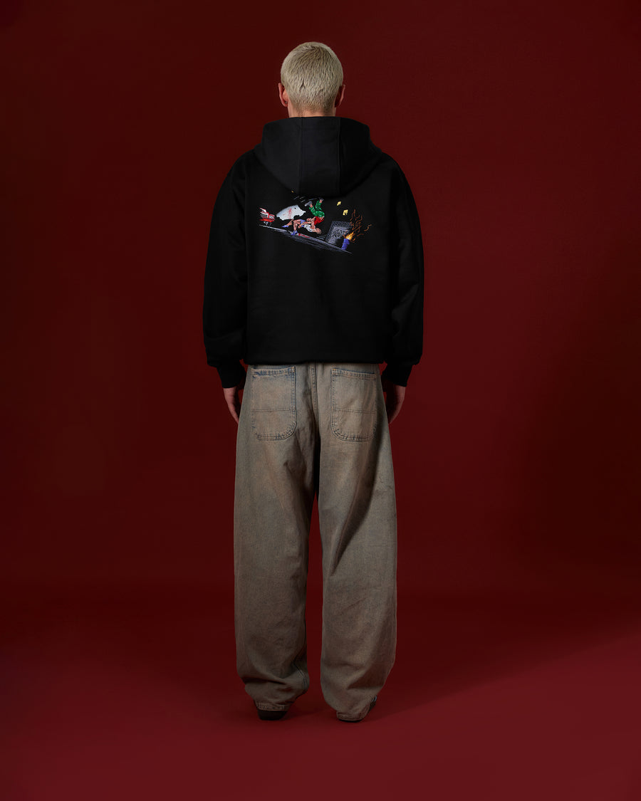 Suplex Zip-Up fermuarlı sweatshirt – kumaş detayı | Voyant Apparel