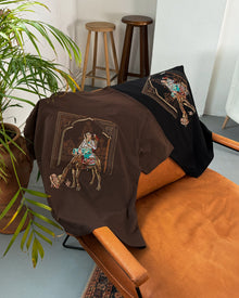 Tuareg T-Shirt - Siyah tişört – yakın çekim detay | Voyant Apparel