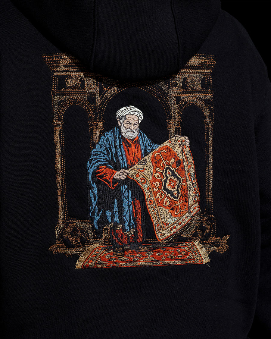 The Hodja Zip-Up fermuarlı sweatshirt – detay görünümü | Voyant Apparel