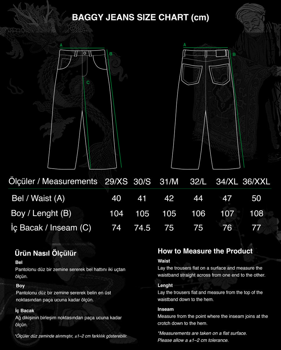 SKY PRAYER BAGGY JEANS