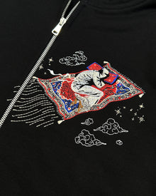 Sky Prayer Zip-Up fermuarlı sweatshirt – arkadan görünüm | Voyant Apparel