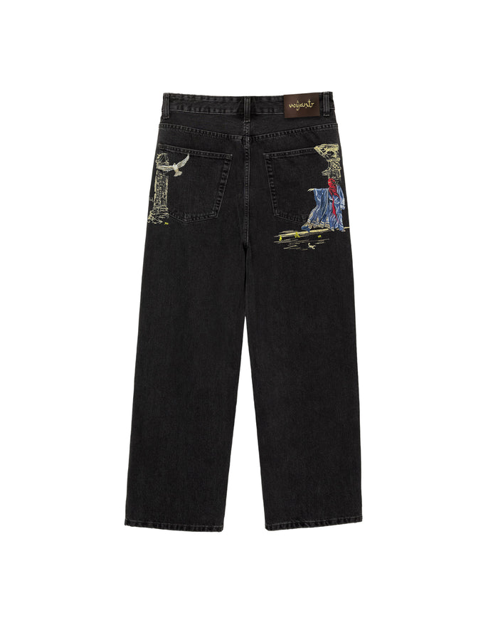 Walkers V2 Baggy Jeans – önden görünüm | Voyant Apparel