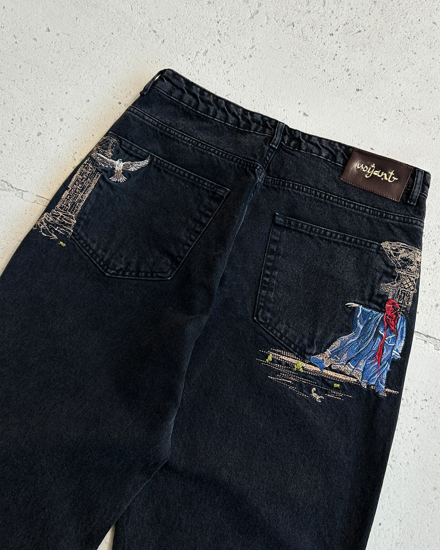 Walkers V2 Baggy Jeans – arkadan görünüm | Voyant Apparel