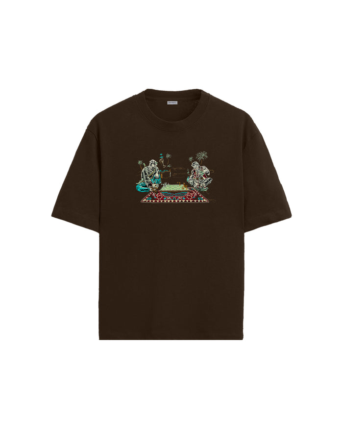 Chess V2 T-Shirt - Kahverengi̇