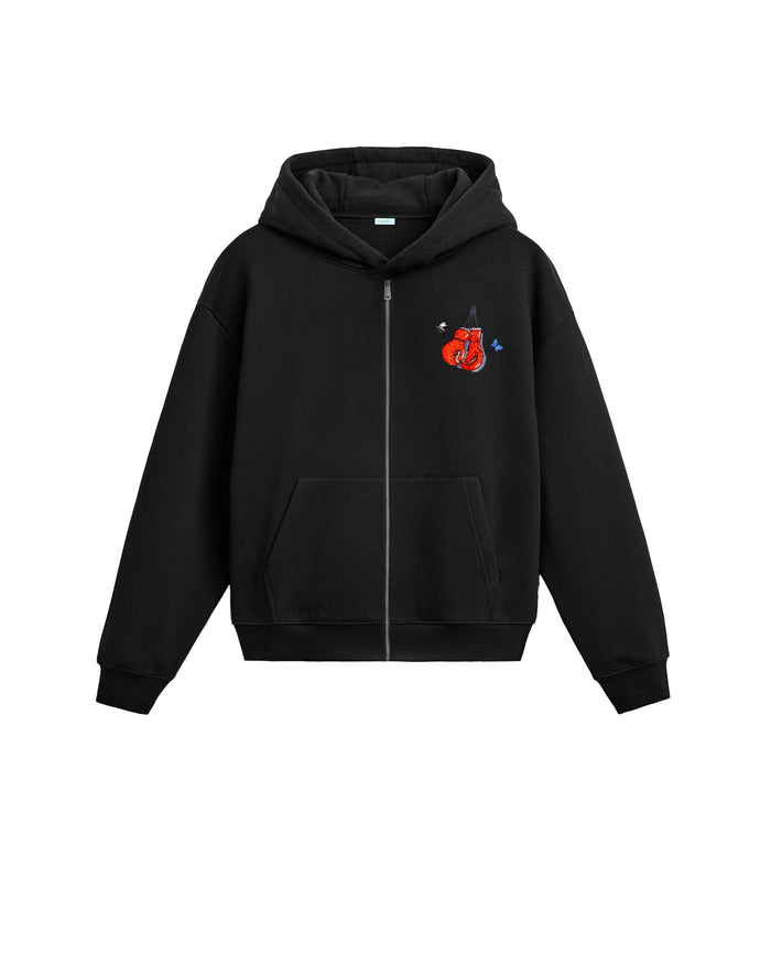 The Greatest Zip-Up fermuarlı sweatshirt – önden görünüm | Voyant Apparel