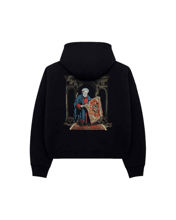 The Hodja Zip-Up fermuarlı sweatshirt – önden görünüm | Voyant Apparel