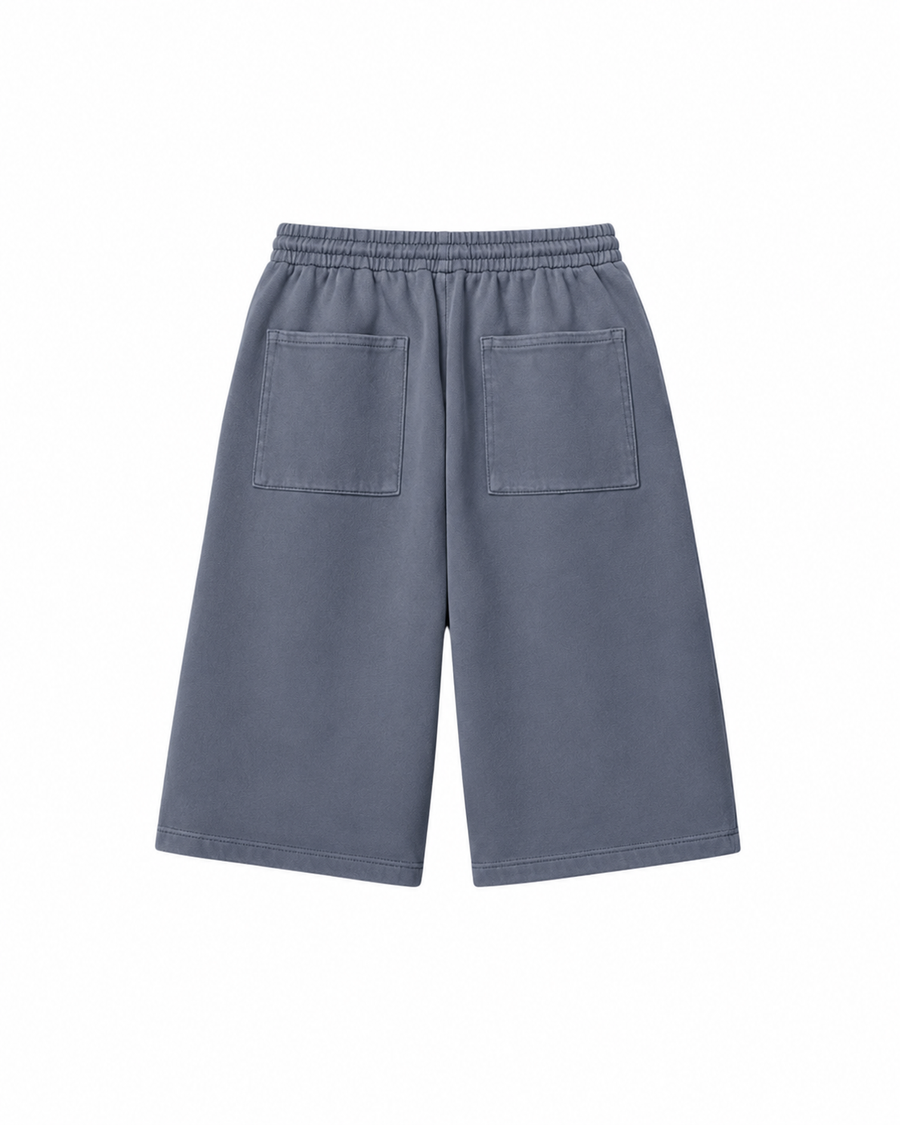 Basic Baggy Şort - Mavi