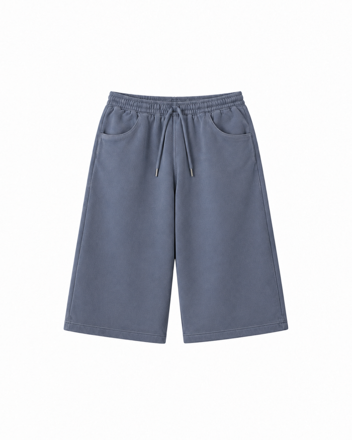 Basic Baggy Şort - Mavi