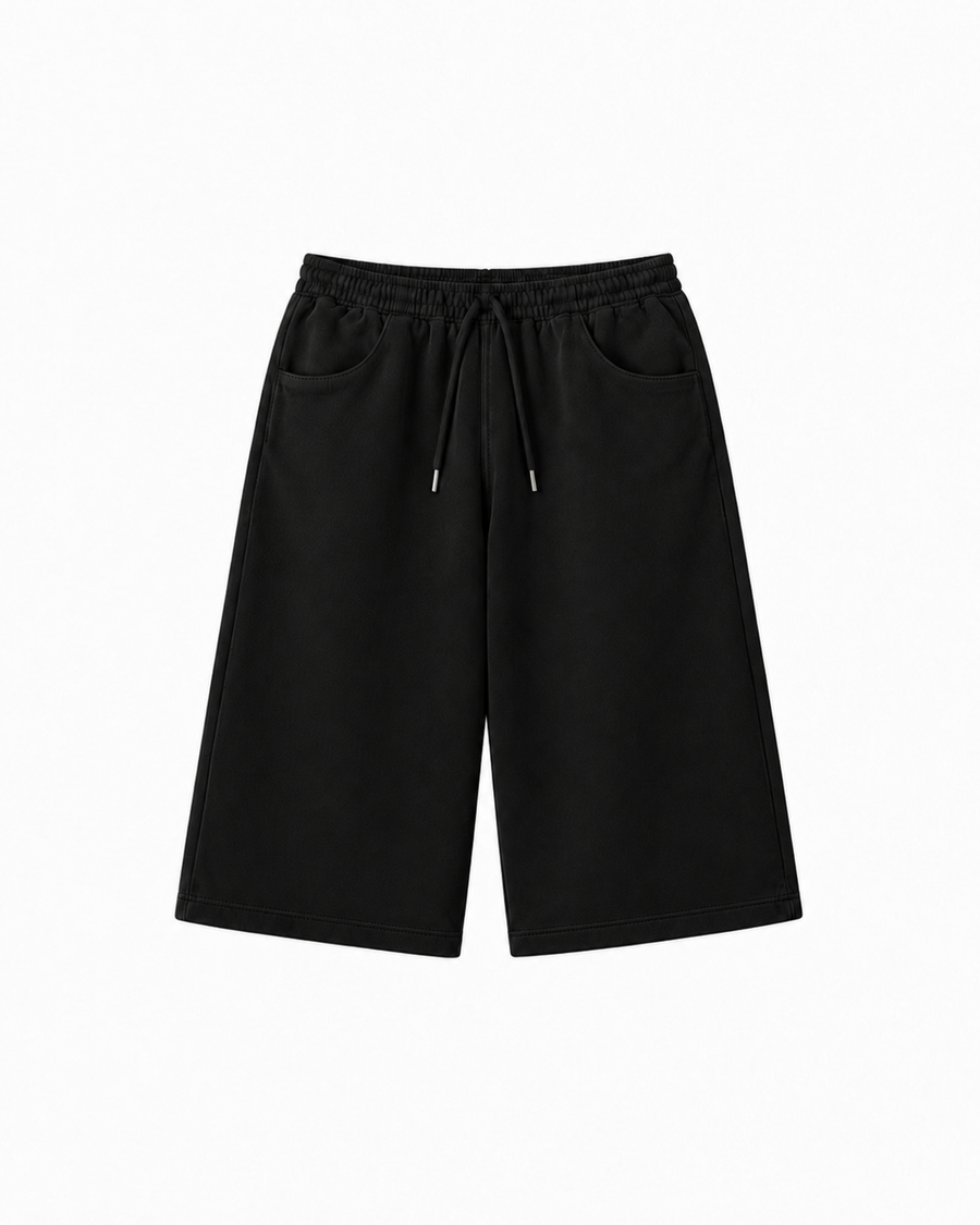 Basic Baggy Şort - Siyah