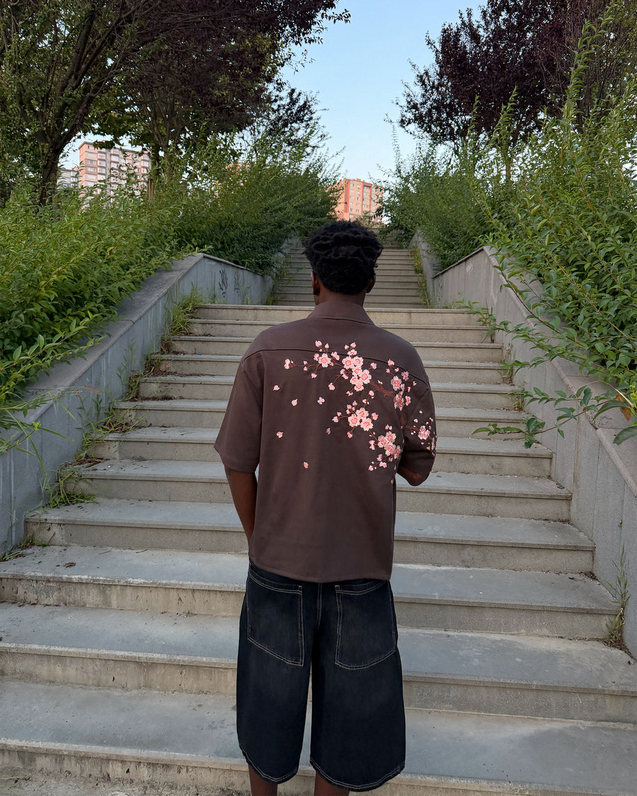 Sakura Gömlek - Kahverengi