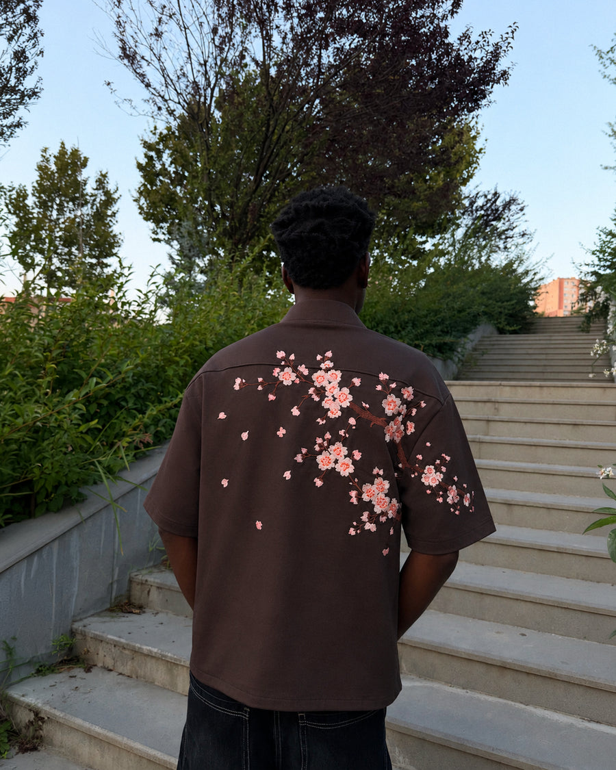 Sakura Gömlek - Kahverengi