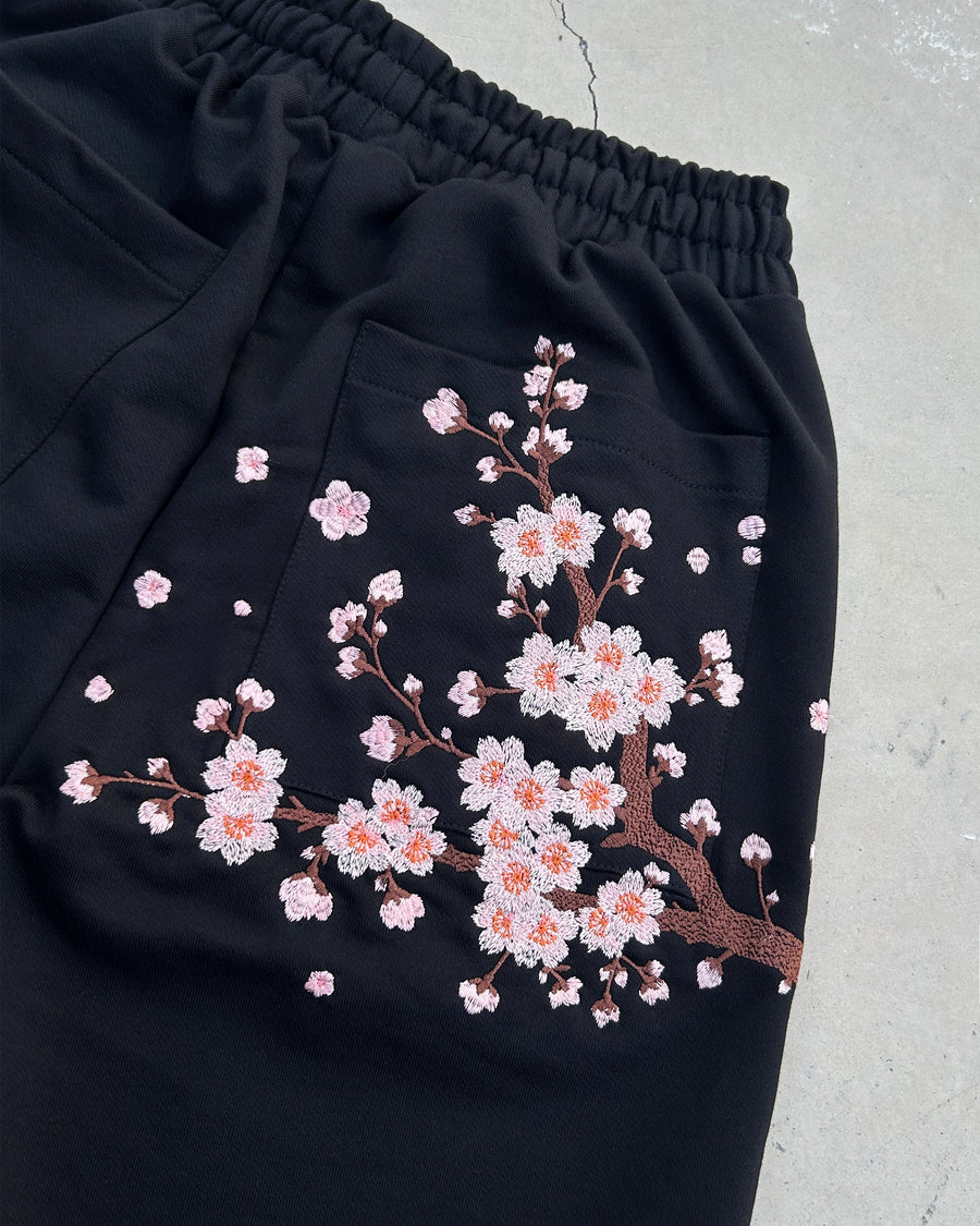 Sakura Baggy Eşofman Altı – nakış detayı | Voyant Apparel