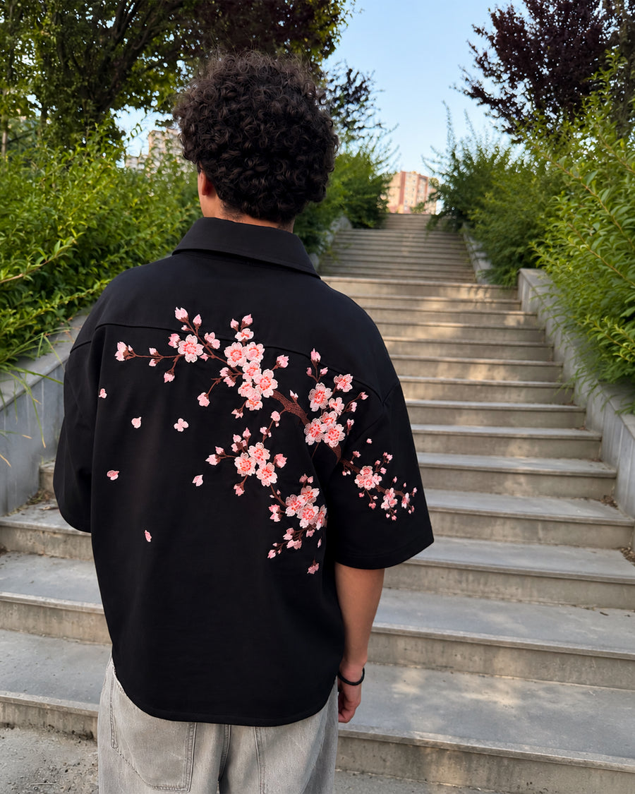Sakura Gömlek - Siyah