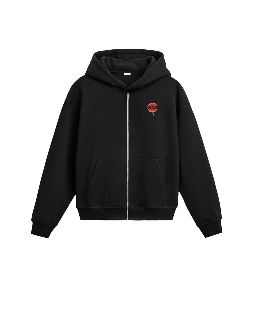 Suplex Zip-Up fermuarlı sweatshirt – arkadan görünüm | Voyant Apparel