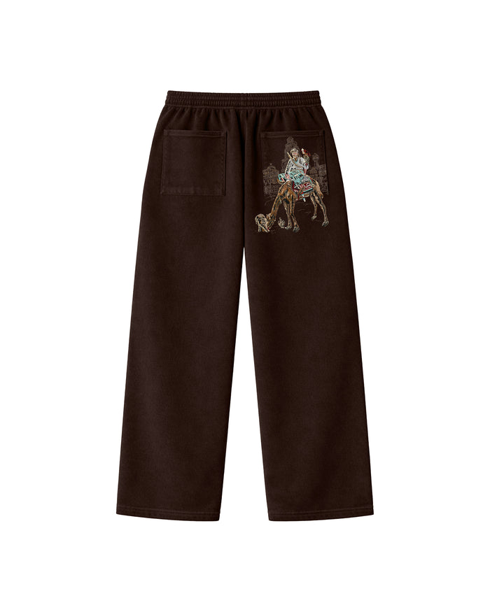 Tuareg Baggy Eşofman Altı - Kahverengi – önden görünüm | Voyant Apparel