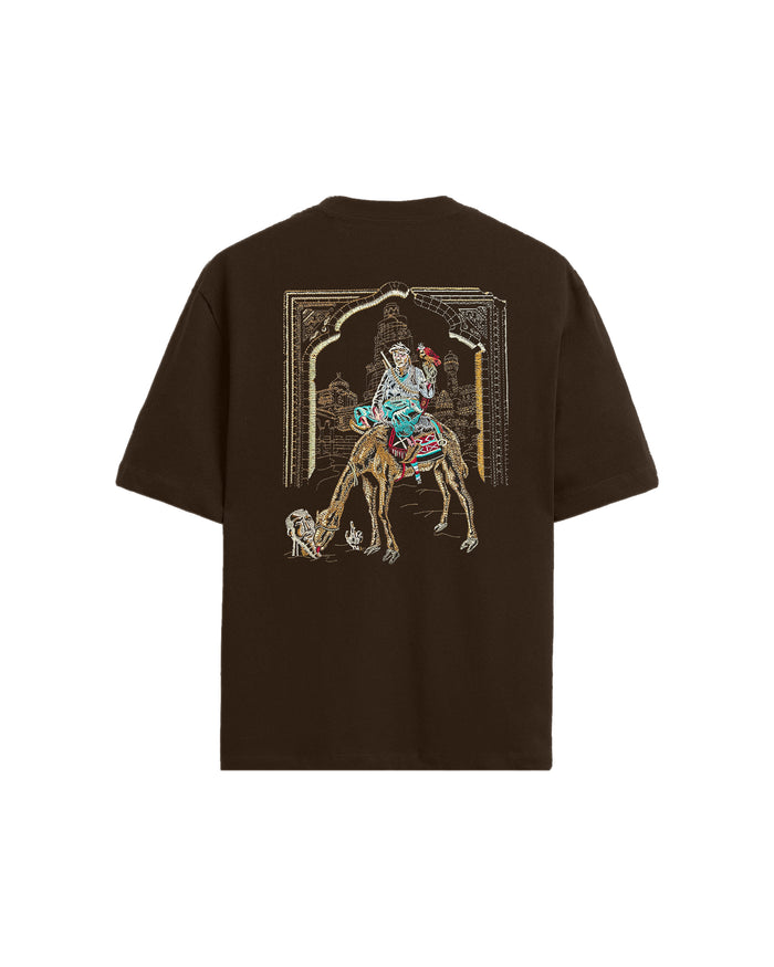 Tuareg T-Shirt - Kahverengi tişört – önden görünüm | Voyant Apparel