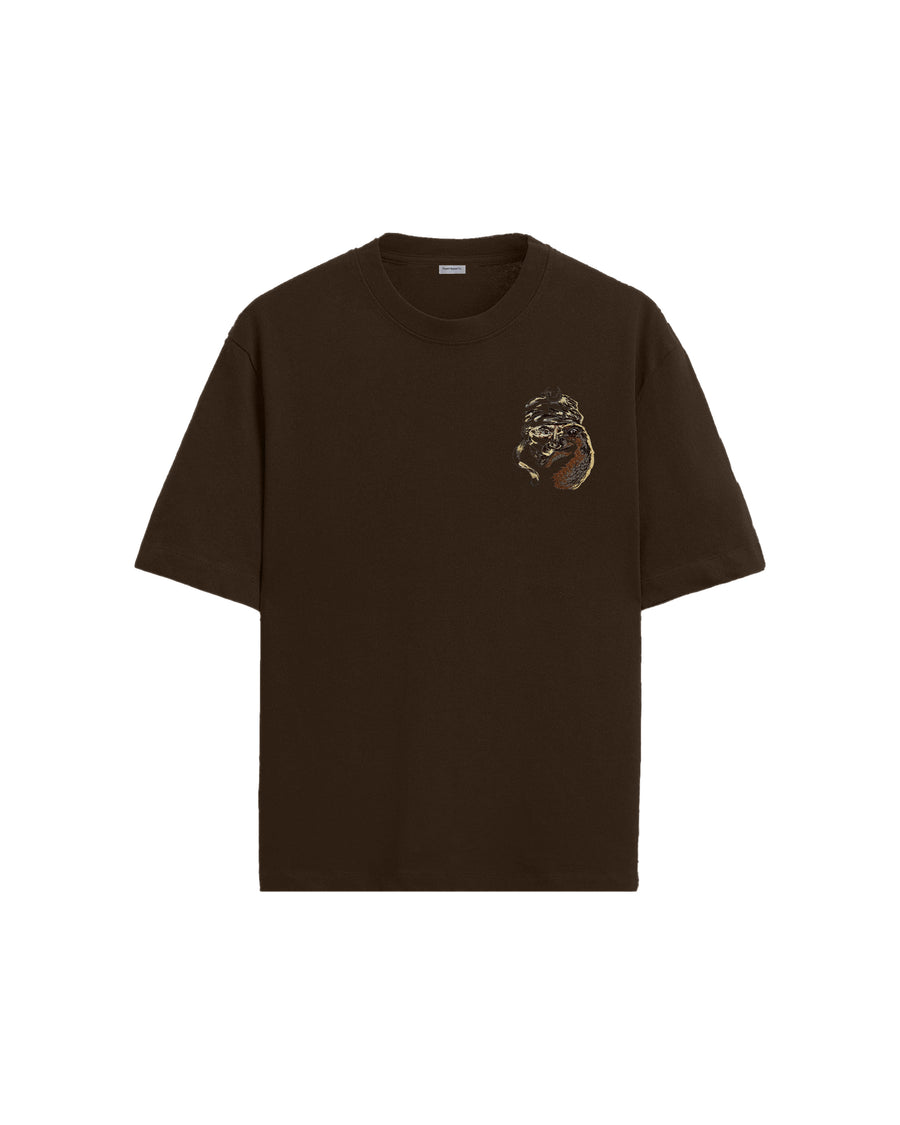 Tuareg T-Shirt - Kahverengi tişört – arkadan görünüm | Voyant Apparel