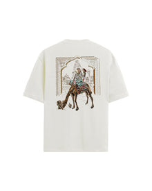 Tuareg T-Shirt - Off White tişört – önden görünüm | Voyant Apparel