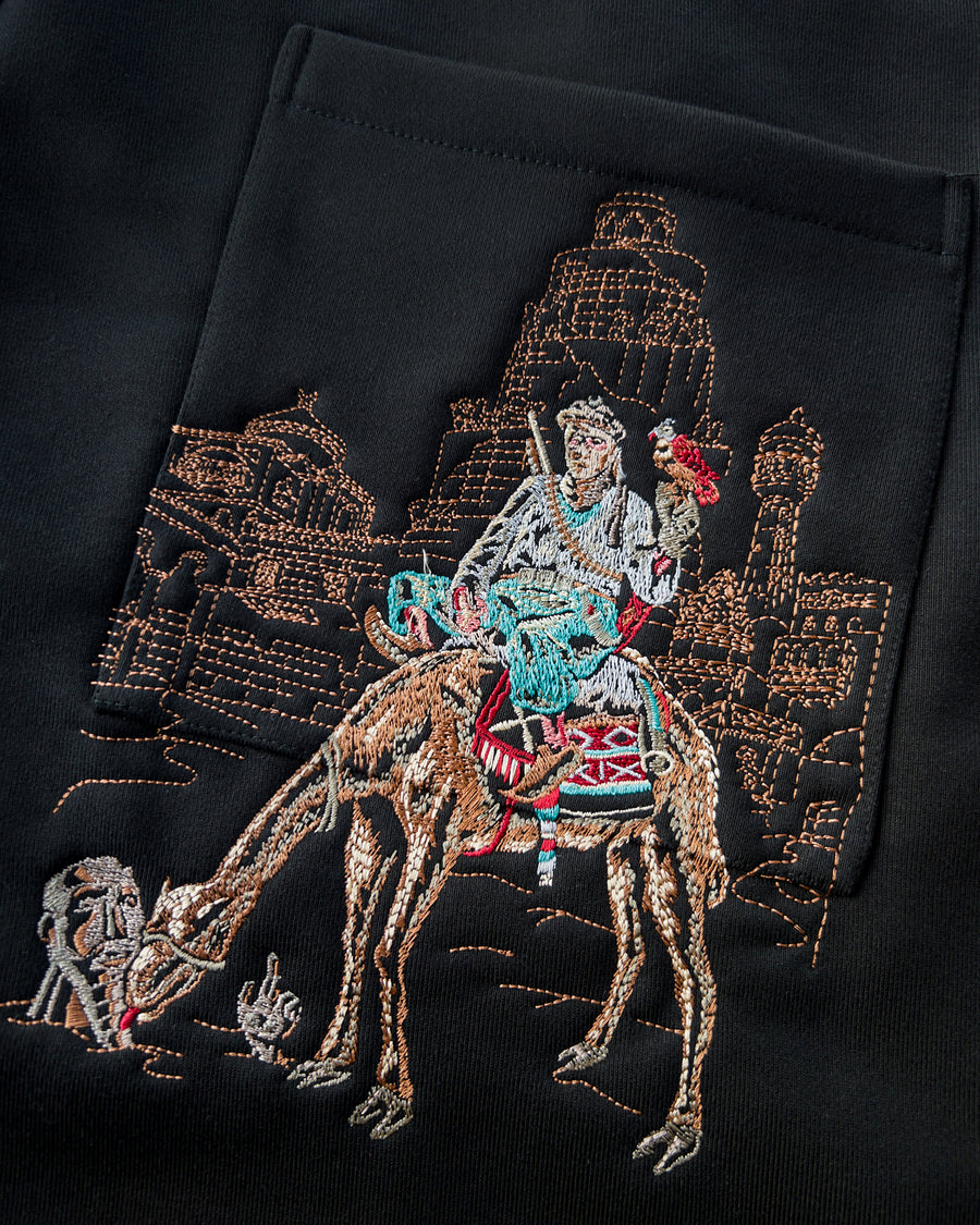 Tuareg Baggy Eşofman Altı - Siyah – detay görünümü | Voyant Apparel