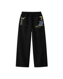 Walkers V2 Baggy Eşofman Altı - Siyah – önden görünüm | Voyant Apparel